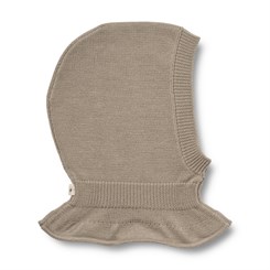 Wheat Ello knitted balaclava - Beige stone